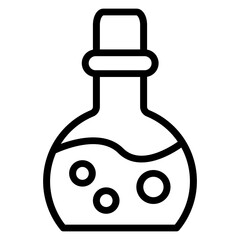 Mana Potion Vector Line Icon Design