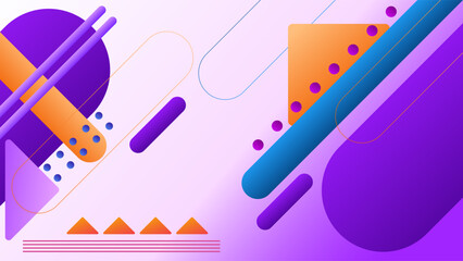 ABSTRACT BACKGROUND ELEGANT PURPLE ORANGE BLUE GRADIENT SMOOTH LIQUID COLORFUL DESIGN WITH GEOMETRIC SHAPES VECTOR TEMPLATE GOOD FOR MODERN WEBSITE, WALLPAPER, COVER DESIGN 