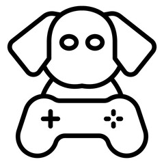 Animal Companion Vector Line Icon Design