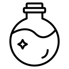 Mana Orb Vector Line Icon Design