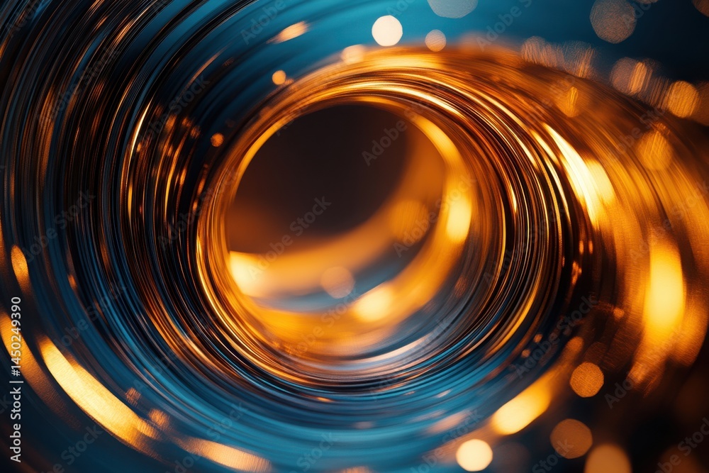 Fototapete Swirl loop of threads blur, shimmer background