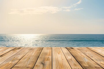 Fototapeta premium Rustic Wooden Table in Natural Setting