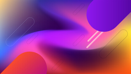 ABSTRACT BACKGROUND BLUE ORANGE PURPLE PINK GRADIENT MESH WITH GEOMETRIC SHAPES SMOOTH LIQUID COLORFUL BLURRED DESIGN VECTOR TEMPLATE GOOD FOR MODERN WEBSITE, WALLPAPER, COVER DESIGN 