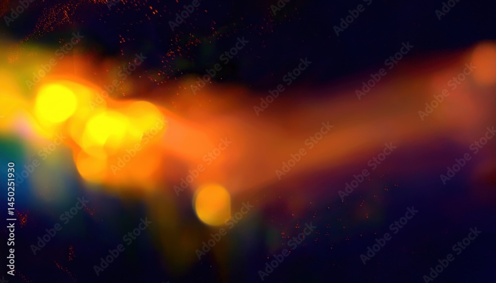 Poster fiery bokeh lights abstract background for web design branding print media graphic resource
