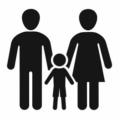family silhouette vector