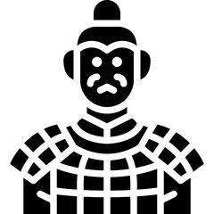 terracotta army solid icon