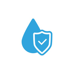 Waterproof icon, waterproof resistan, hydrophobic waterproof symbol.