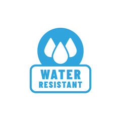 Waterproof icon, waterproof resistan, hydrophobic waterproof symbol.