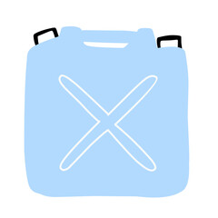Backpack with survival kit illustration
