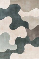 Abstract camouflage pattern with soft color gradients