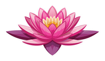 Obraz premium Pink water lily flower blossom illustration