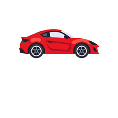 Obraz premium Red Sports Car Vector Illustration For Automotive Marketing