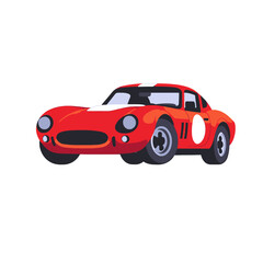 Fototapeta premium Vintage Red Sports Car Illustration For Marketing Materials