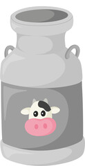illustration milk bucket