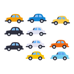 Cartoon Cars Collection, Illustration For Children's Book, Toy Car, Road Trip Graphics