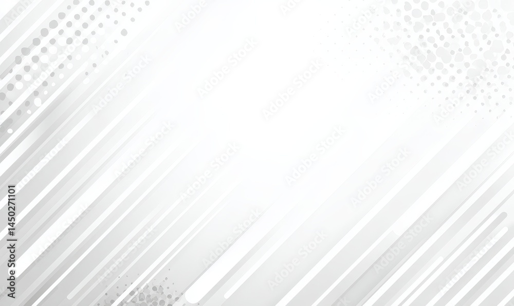Poster abstract white background with diagonal lines and dotted patterns, creating a modern and minimalist 