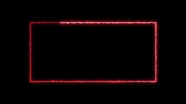 Red Neon Square Frame: A bold, eye-catching red neon square frame glows in the darkness, creating a contemporary and vibrant backdrop for your designs. The frame's sleek, minimalist style offers a mod
