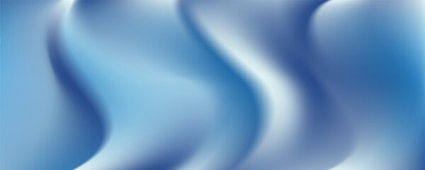 Blue gradient backgrounds with grainy texture. Smooth liquid wave. Elegant shiny silk satin texture. Suit for wallpaper, cover, desktop, flyer. Vector illustration