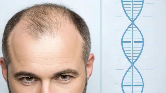 Detailed chart illustrating genetic sequences alongside hair regrowth timelines for biological studies.