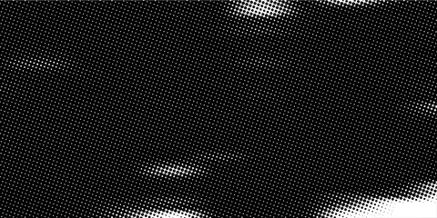 Halftone faded gradient texture. Grunge halftone grid background. White and black sand noise wallpaper. Retro pixelated vector backdrop