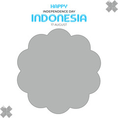 Gradient indonesia independence day vertical poster template