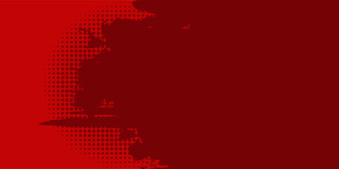 Red Abstract Brush Background with Sporty Style and Halftone Effect. Brush Stroke Illustration for Banner, Poster, or Sports Background