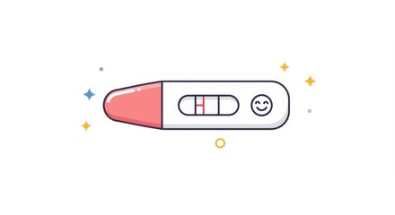 Fototapeta premium Positive pregnancy test indicates joyous anticipation of parenthood arriving soon