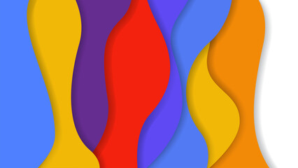 Colorful Abstract Design Featuring Smooth Curved Shapes and Vibrant Color Palette