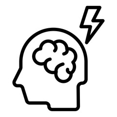 Stroke Symptoms Chart Vector Line Icon Design