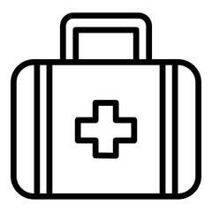 Obraz premium Allergy Emergency Kit Vector Line Icon Design