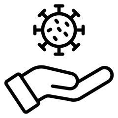 Disease Eradication Program Vector Line Icon Design