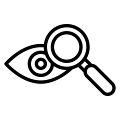 Vision Screening Camp Vector Line Icon Design