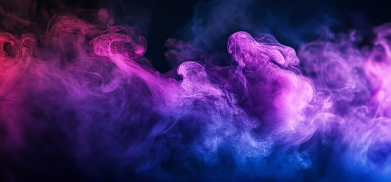 Dark gradient abstract background with purple blue pink transition, minimalist flat lay banner with copy space for web headers and marketing materials