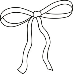 hand drawn ribbon bow tie