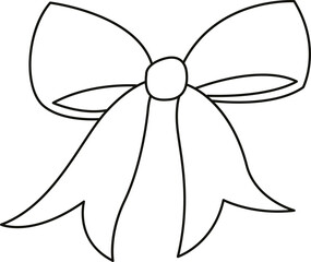 hand drawn ribbon bow tie