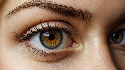 Obraz premium close up of female eye, Generative Ai