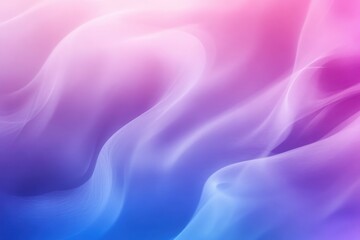 Obraz premium Soft undulating sheer fabric layers display a dreamy gradient wash of pink and blue hues suitable for a cosmetic banner.