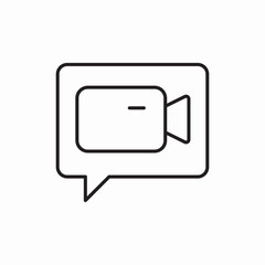 Fototapeta premium Video chat message conversation icon vector sign