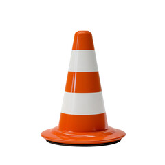 A traffic cone against a plain backdrop, symbolizing safety and direction