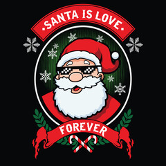 santa is love badge logo.eps