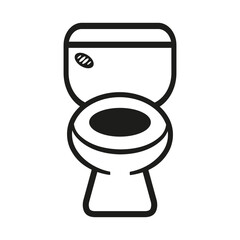 Toilet bowl icon on a white background