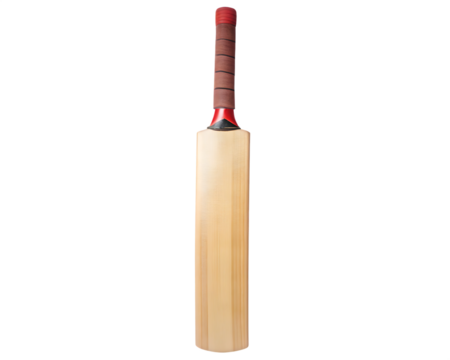 A cricket bat is a piece of sports isolated on white background PNG