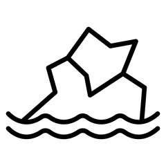 Glacier Icon Vector Line Icon Design