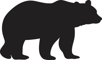 Bear Silhouette PNG Transparent Background