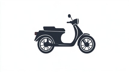 Obraz premium Silhouette of a classic scooter