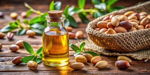 Argan oil is extracted from fresh argan fruits , organic oil, skin care,  organic oil