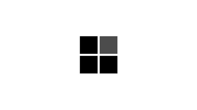 Squre shape opening loading icon animation 