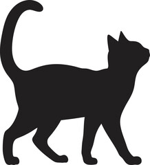 Cat Silhouette PNG Transparent Background