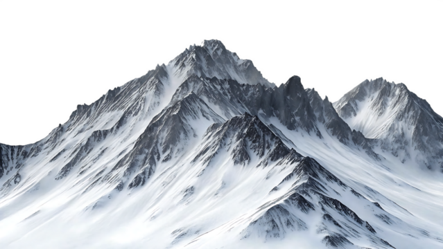 Mountain isolated on white background PNG