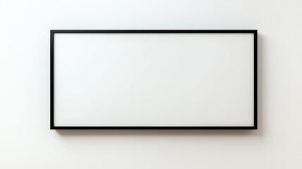 Large black border wall-mounted screen display on white background